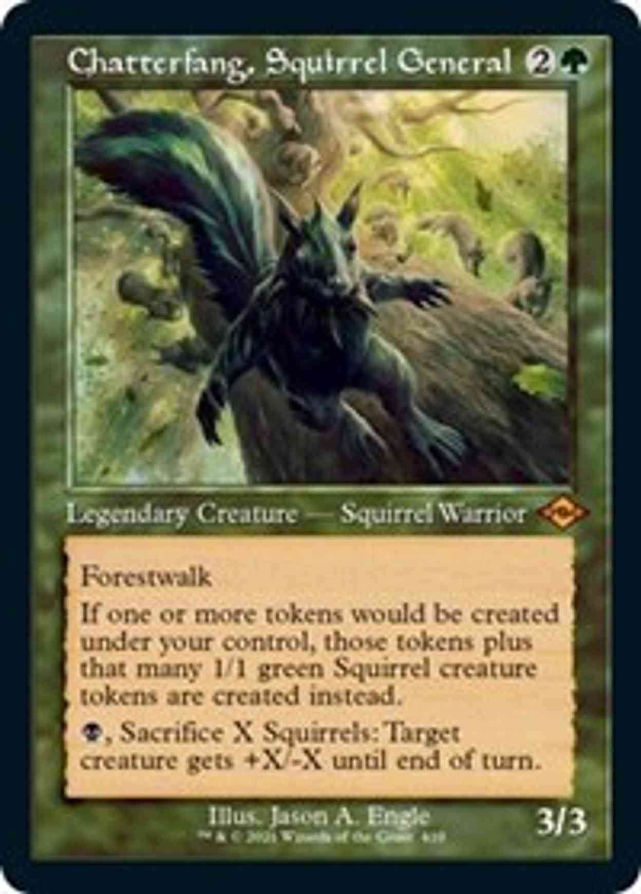 Chatterfang, Squirrel General (Retro Frame) magic card front