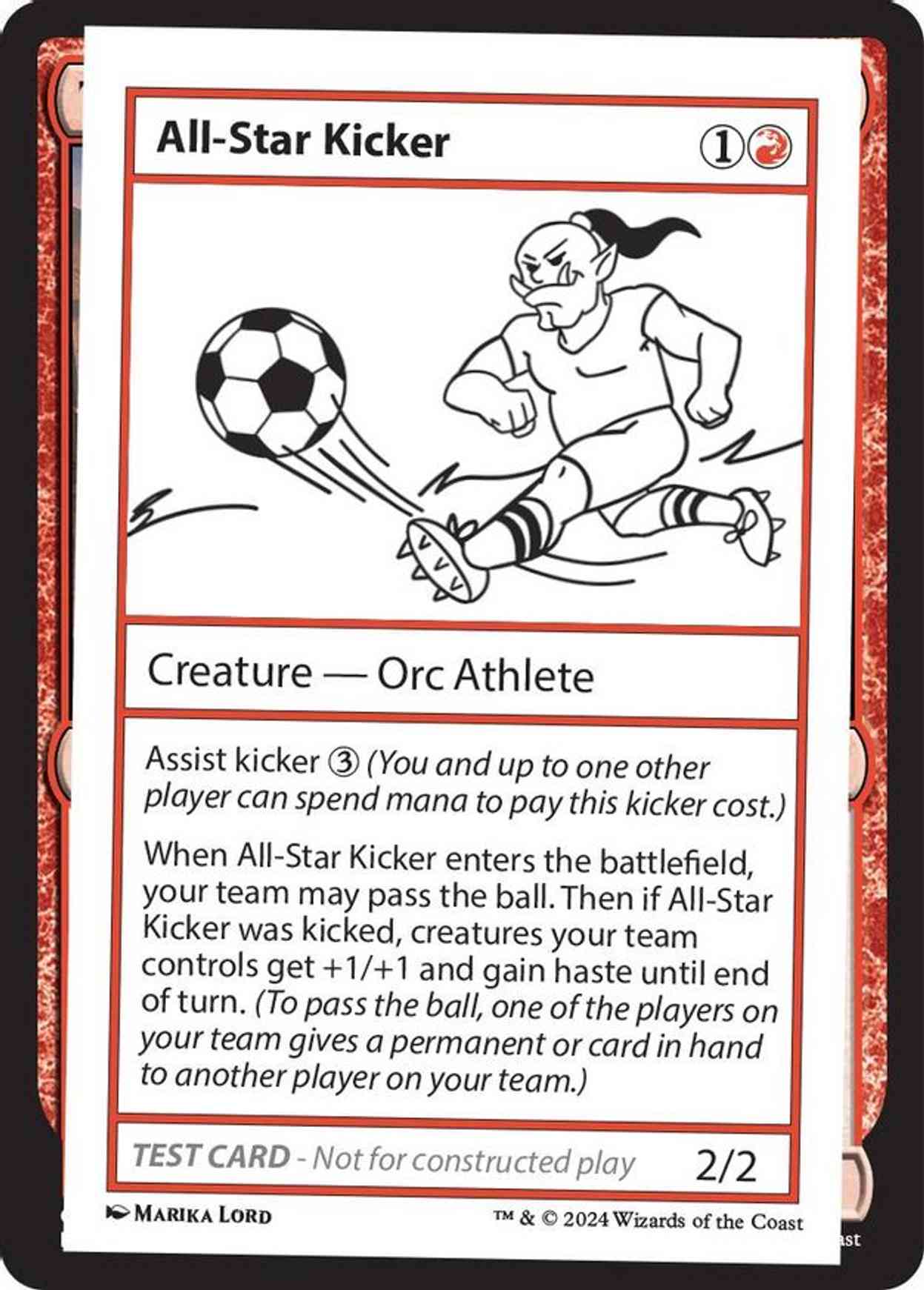 All-Star Kicker magic card front