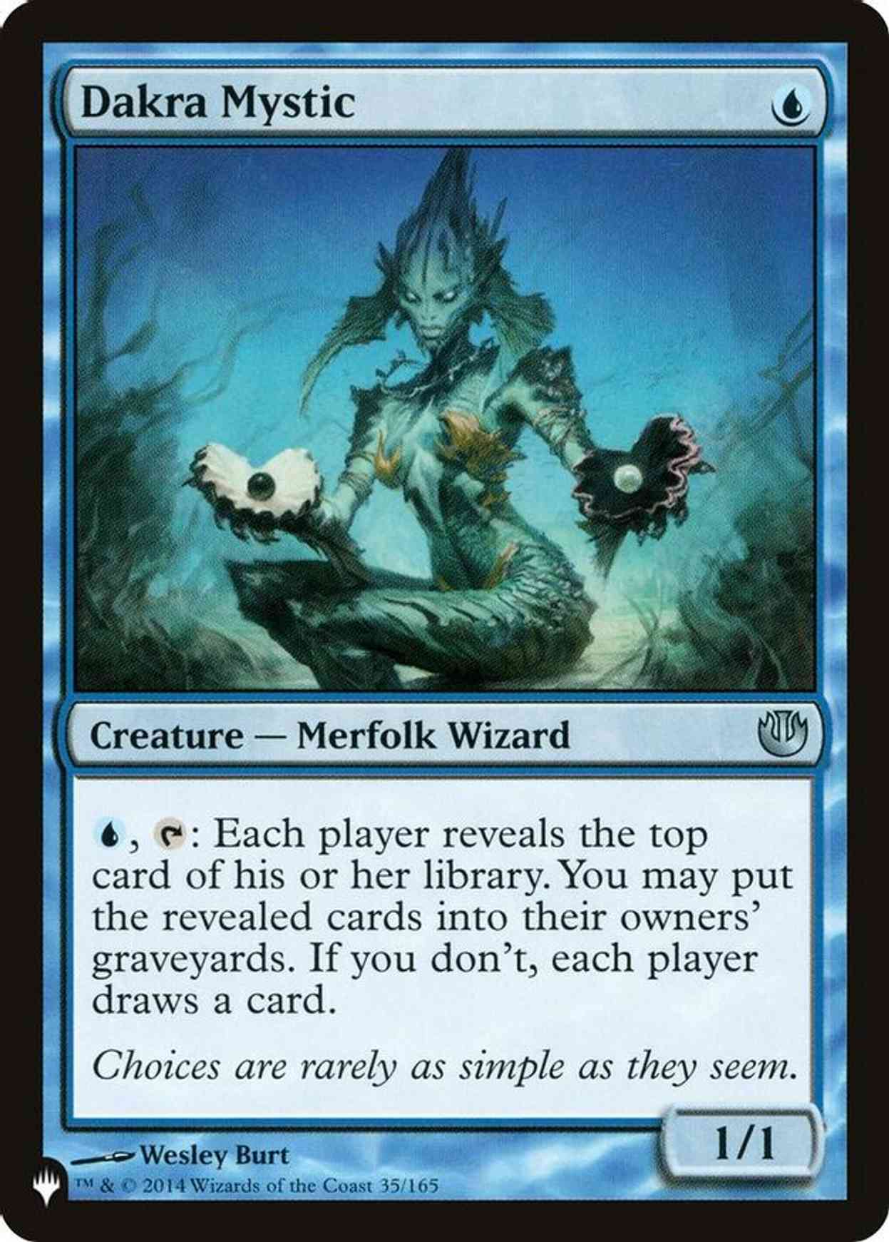 Dakra Mystic magic card front