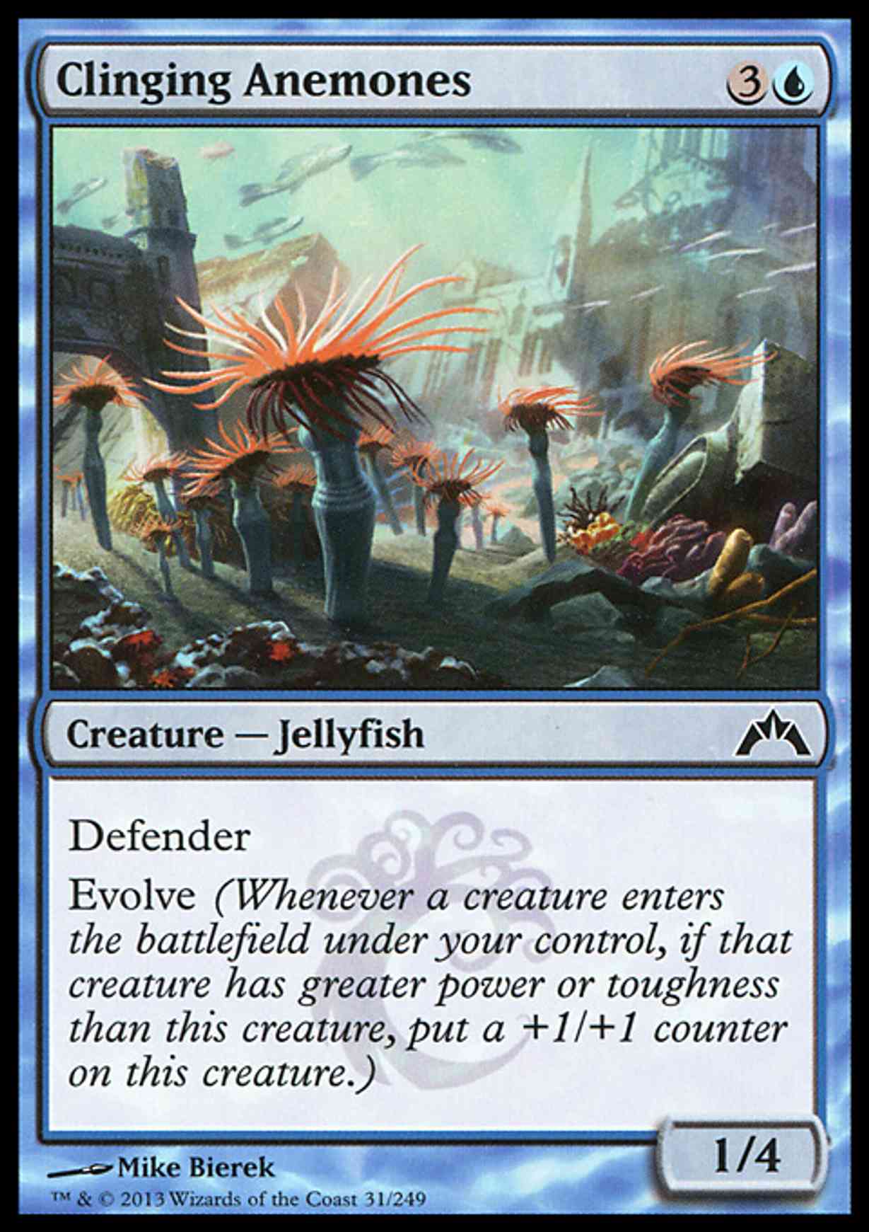 Clinging Anemones magic card front