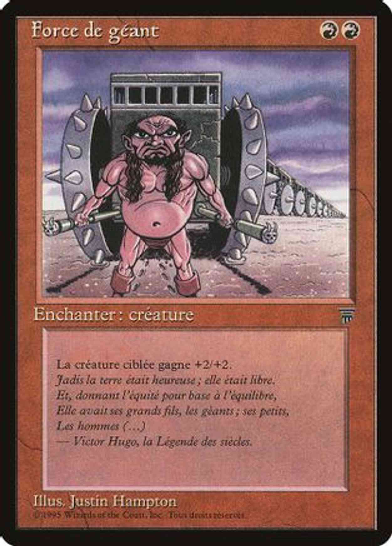 Giant Strength (French) - "Force de geant" magic card front