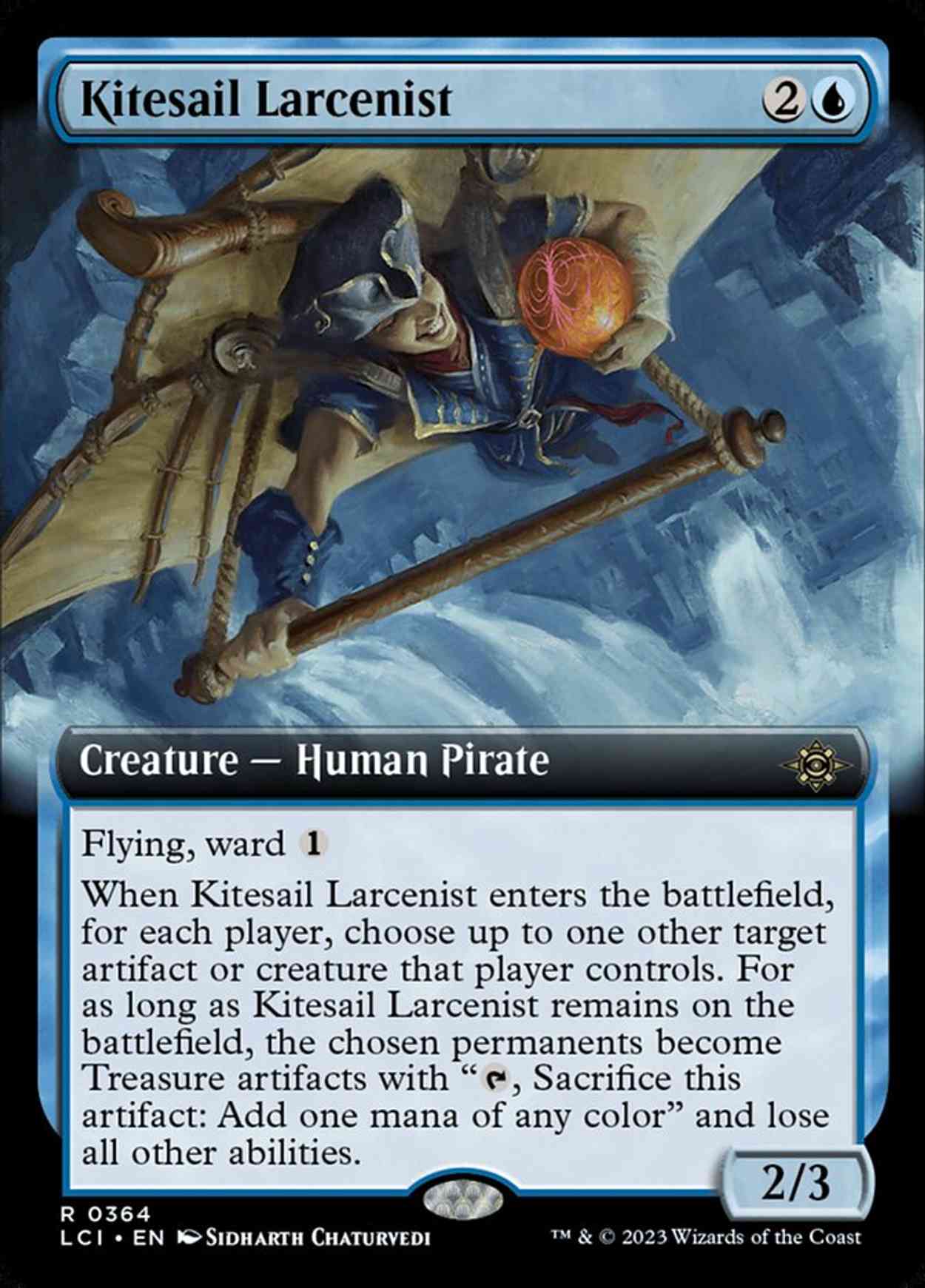 Kitesail Larcenist (Extended Art) magic card front