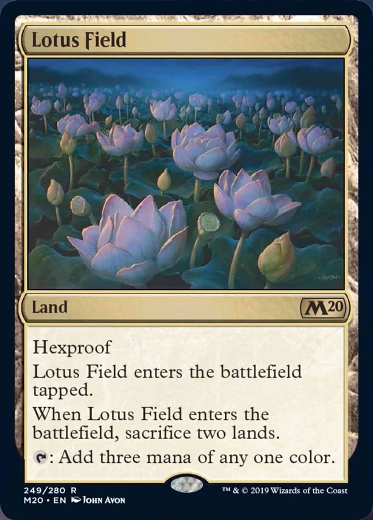 Lotus Field magic card front