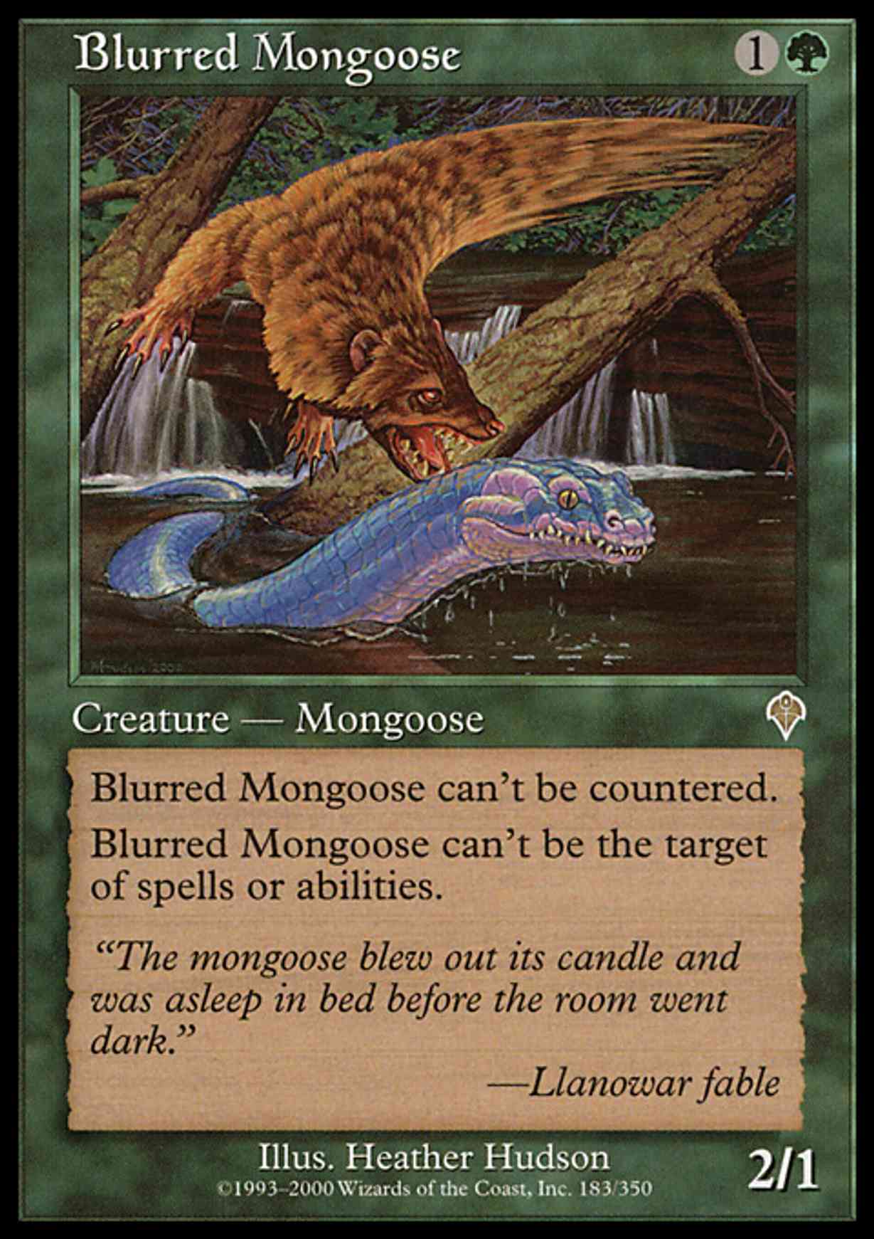 Blurred Mongoose magic card front