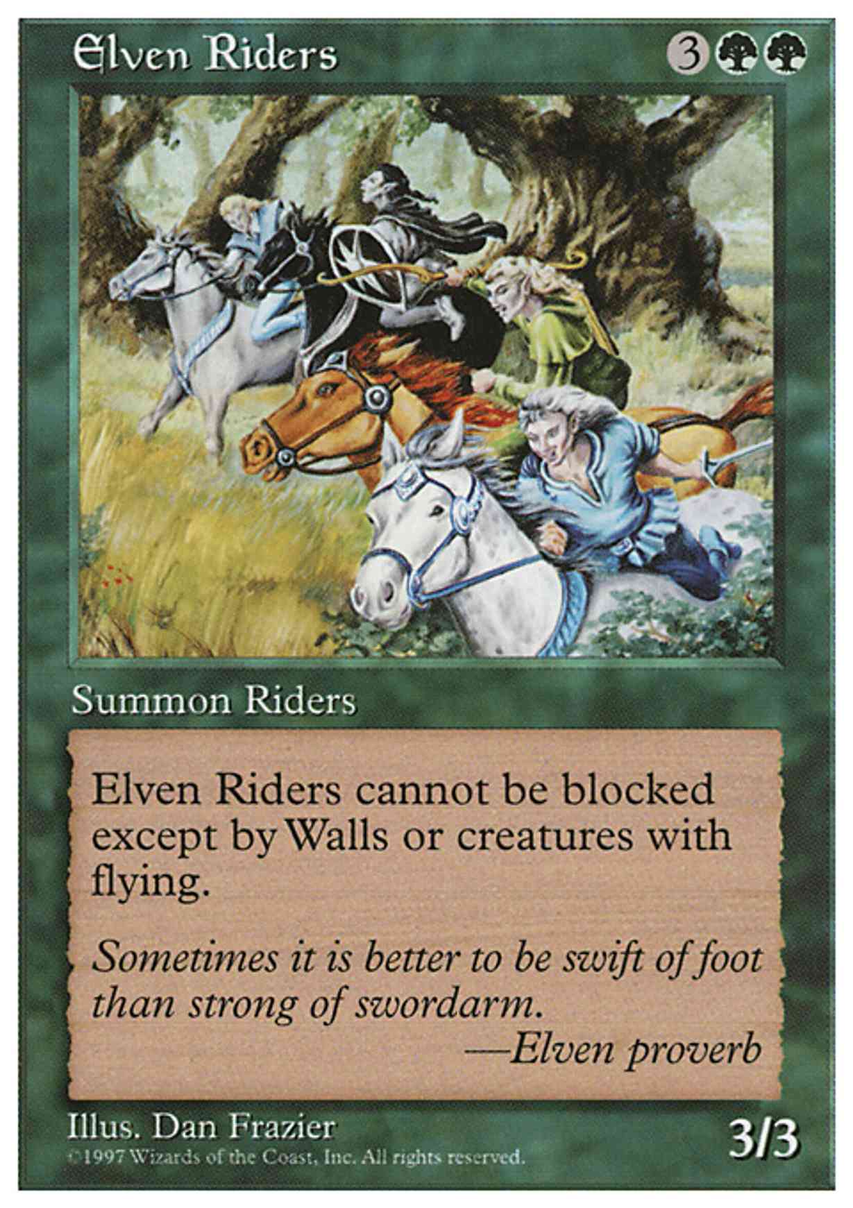 Elven Riders magic card front
