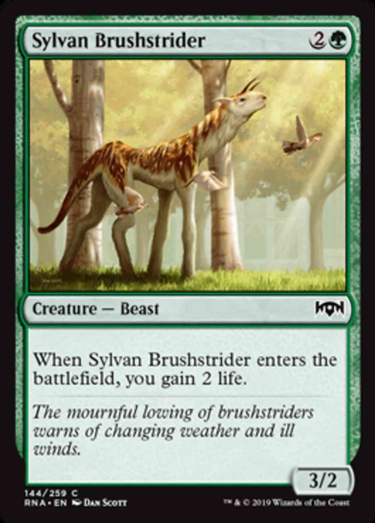 Sylvan Brushstrider magic card front