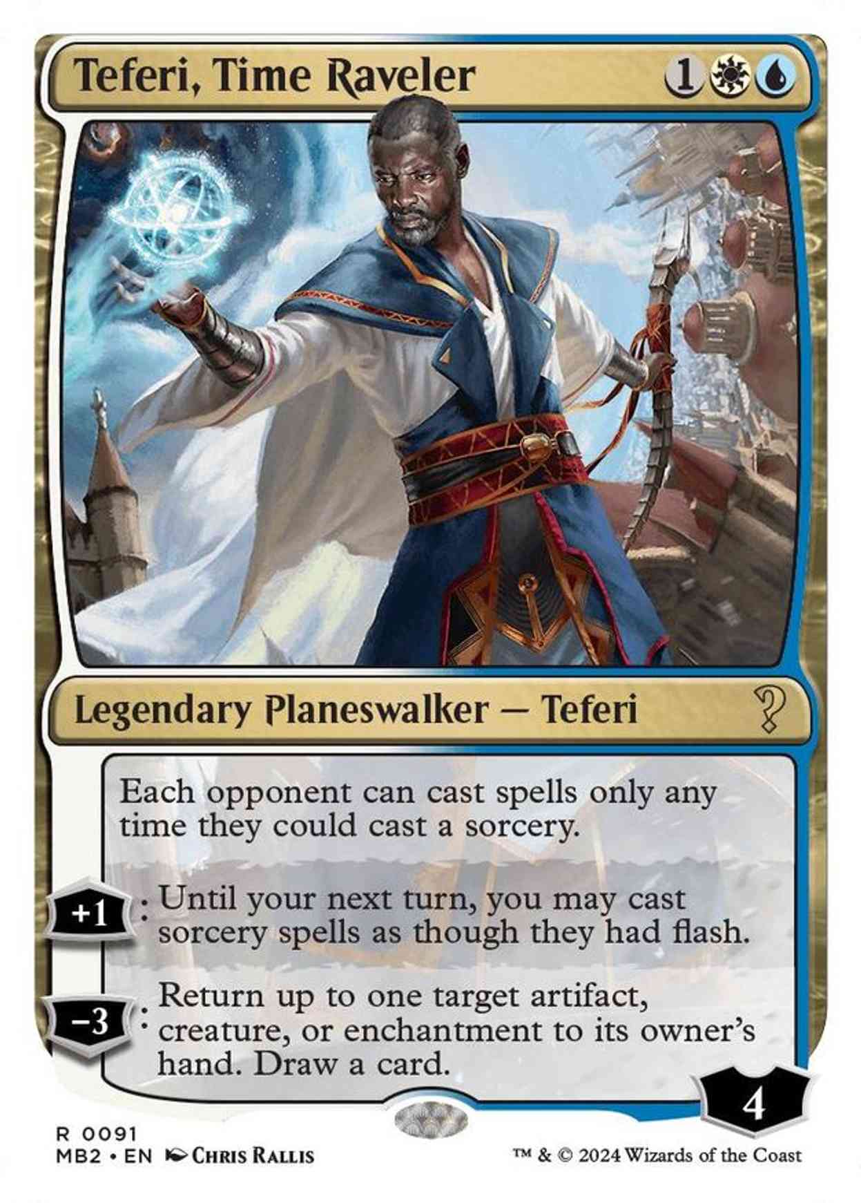 Teferi, Time Raveler (White Border) magic card front