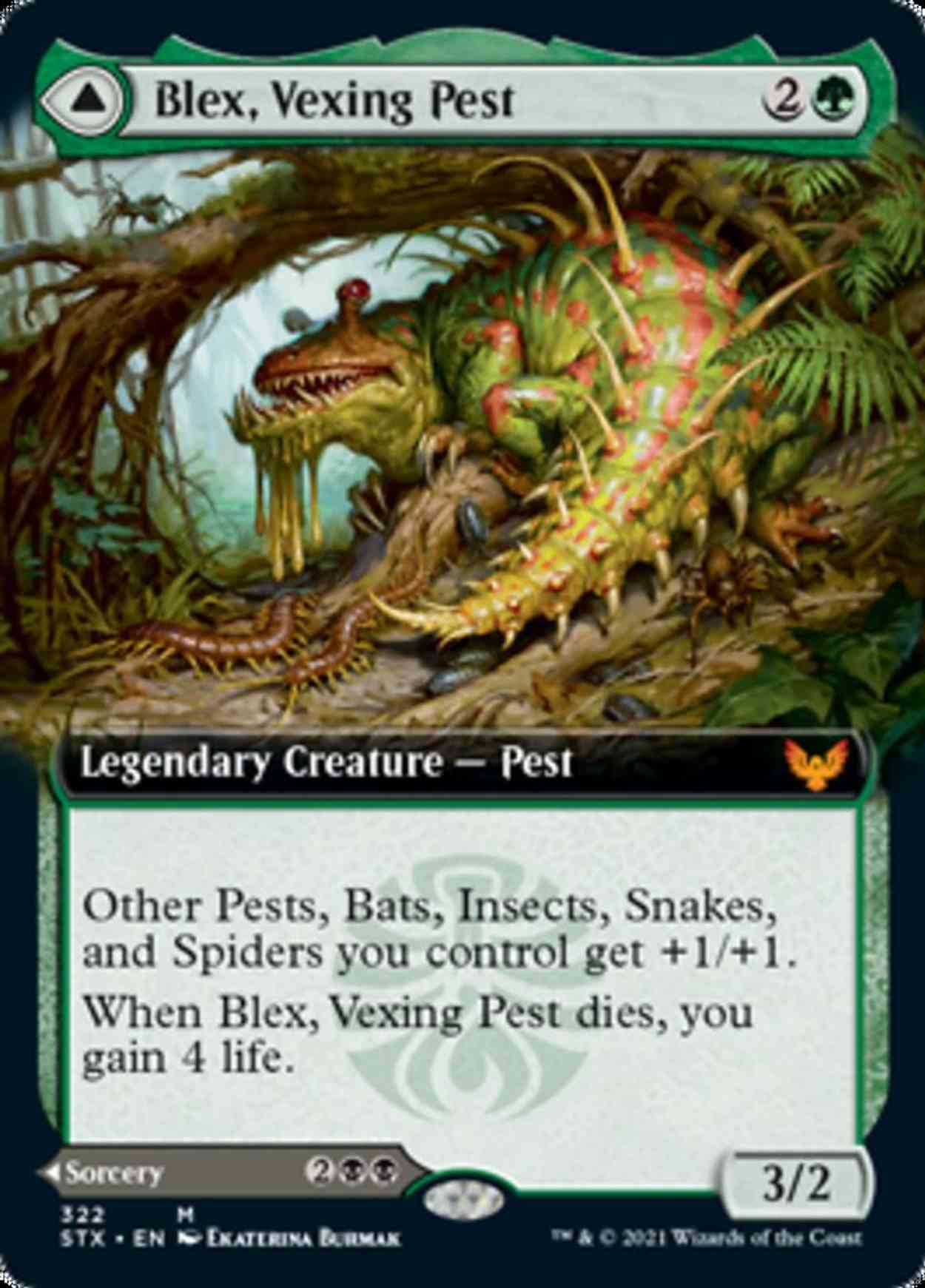 Blex, Vexing Pest (Extended Art) magic card front