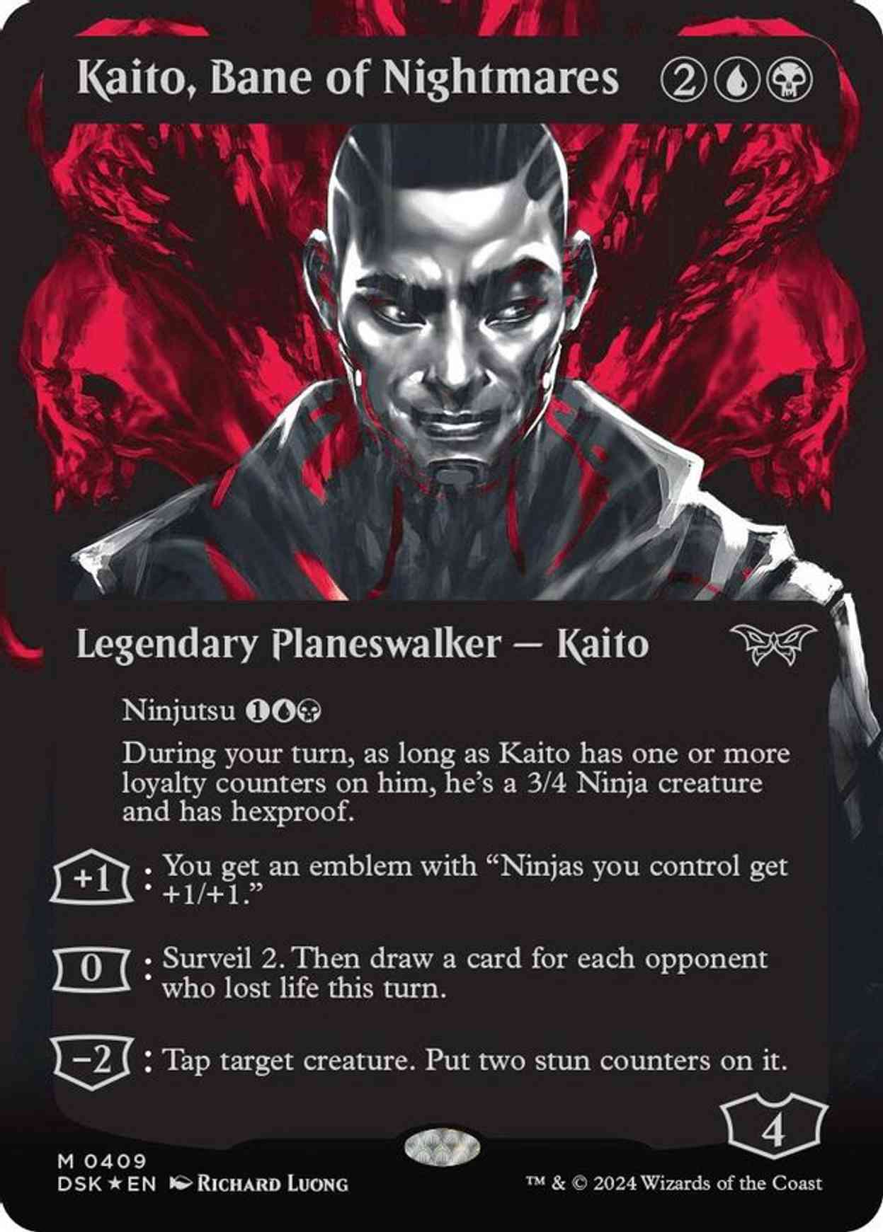 Kaito, Bane of Nightmares (Showcase) (Textured) magic card front