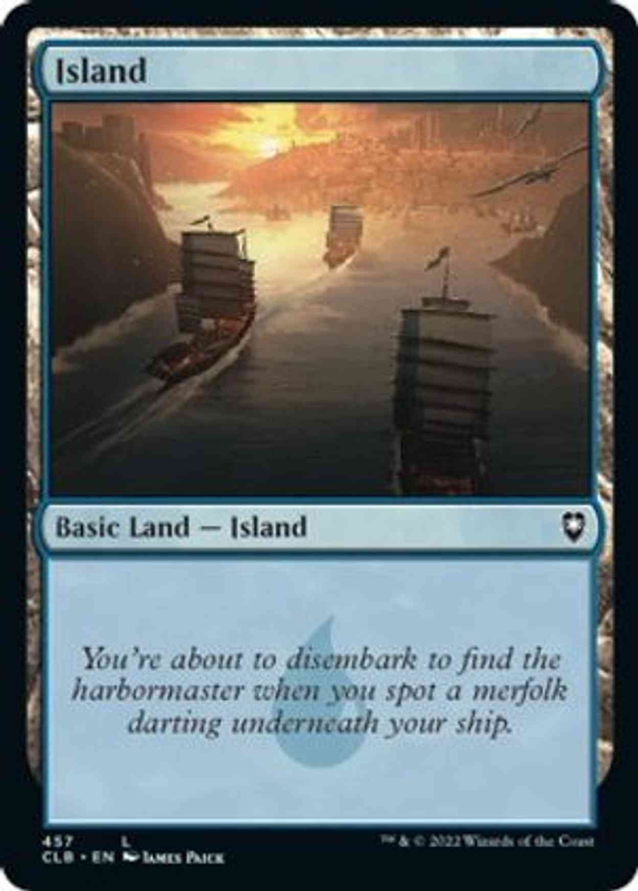 Island (457) magic card front