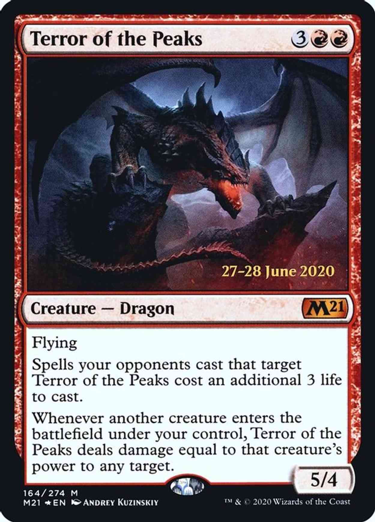 Terror of the Peaks (M21) magic card front