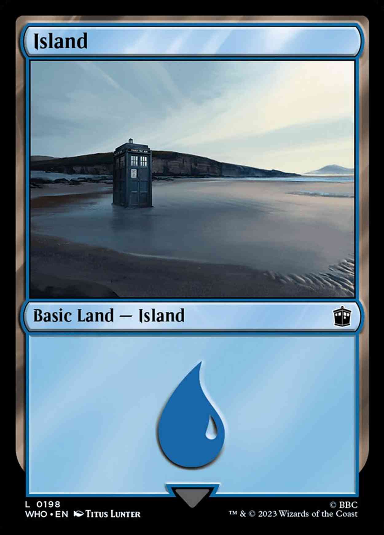 Island (0198) magic card front