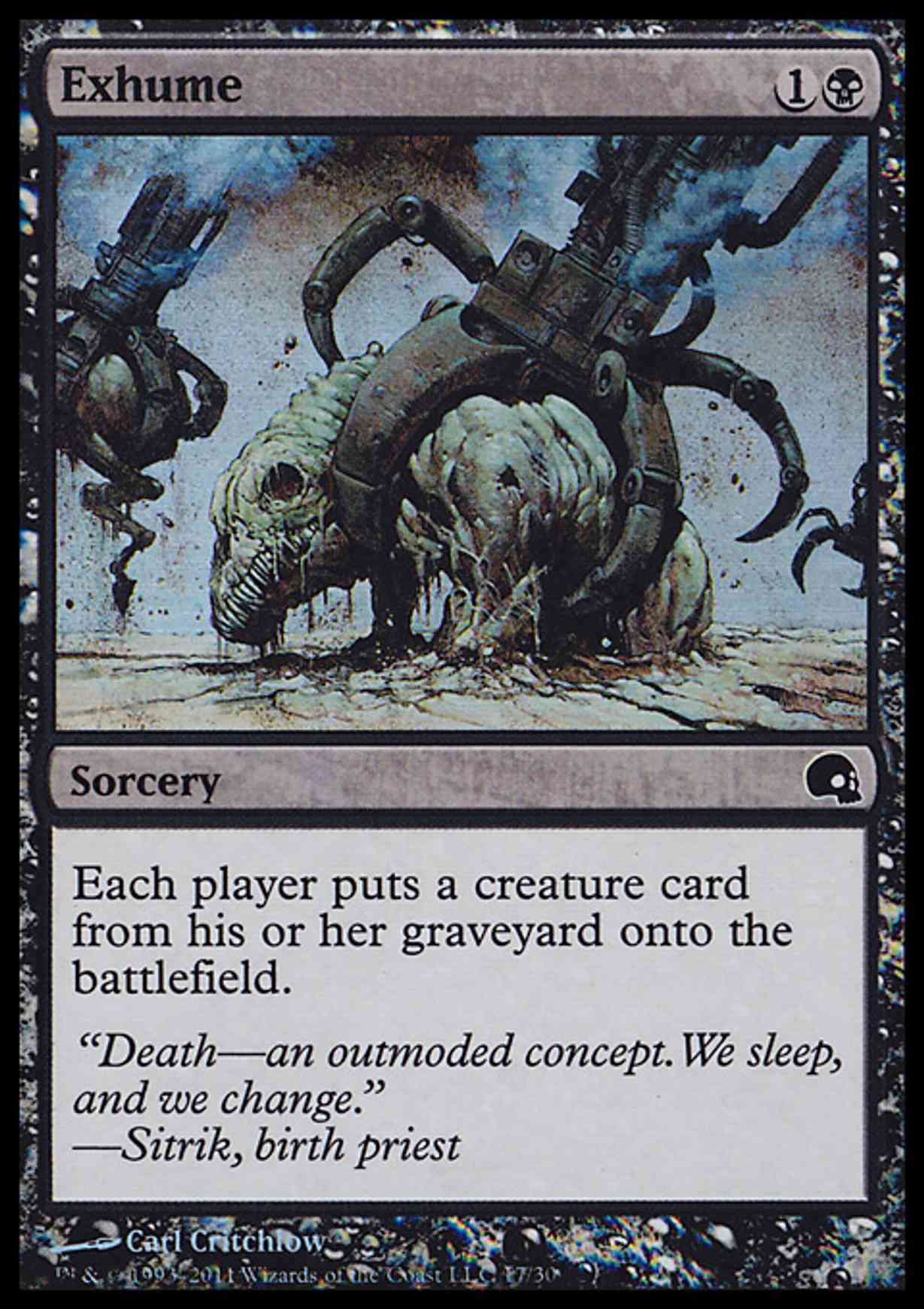 Exhume magic card front