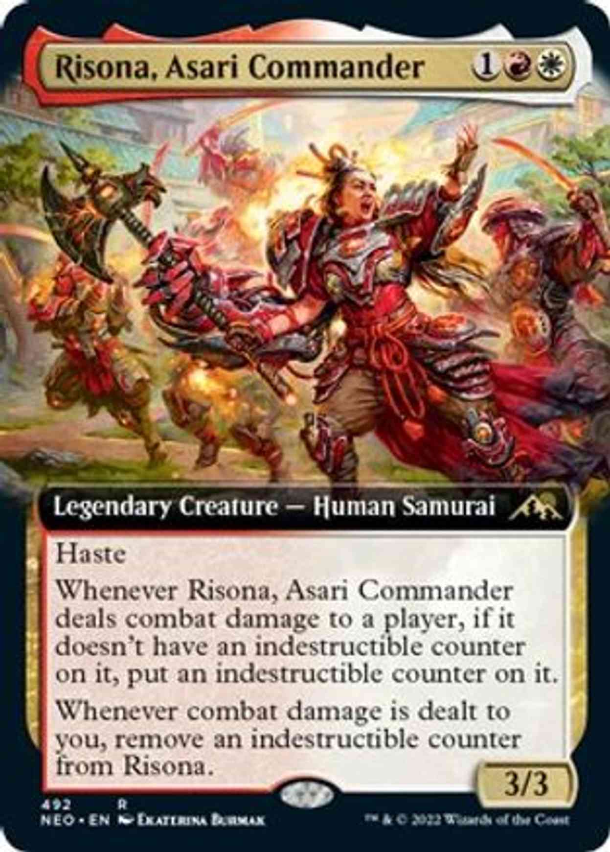 Risona, Asari Commander (Extended Art) magic card front