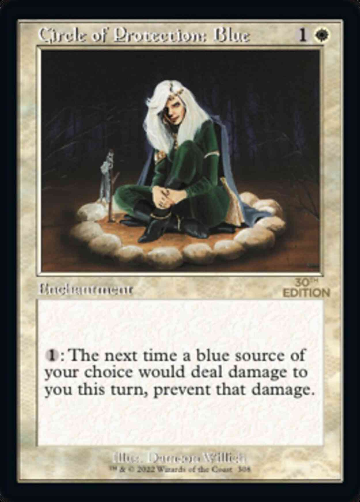 Circle of Protection: Blue (Retro Frame) magic card front
