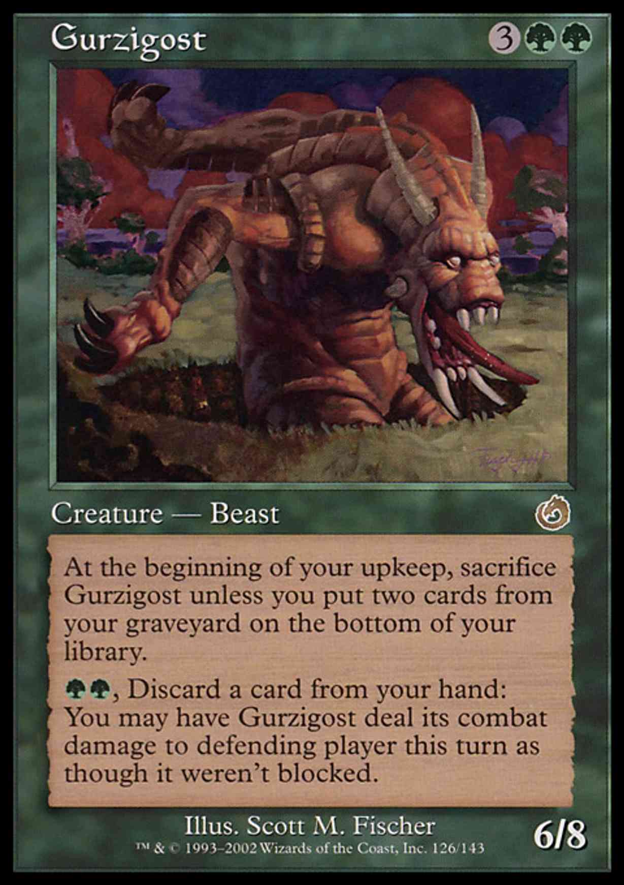 Gurzigost magic card front