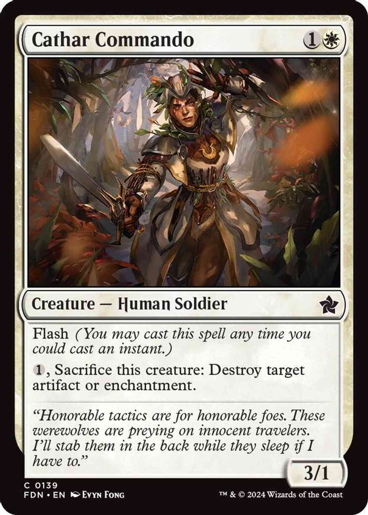 Cathar Commando magic card front