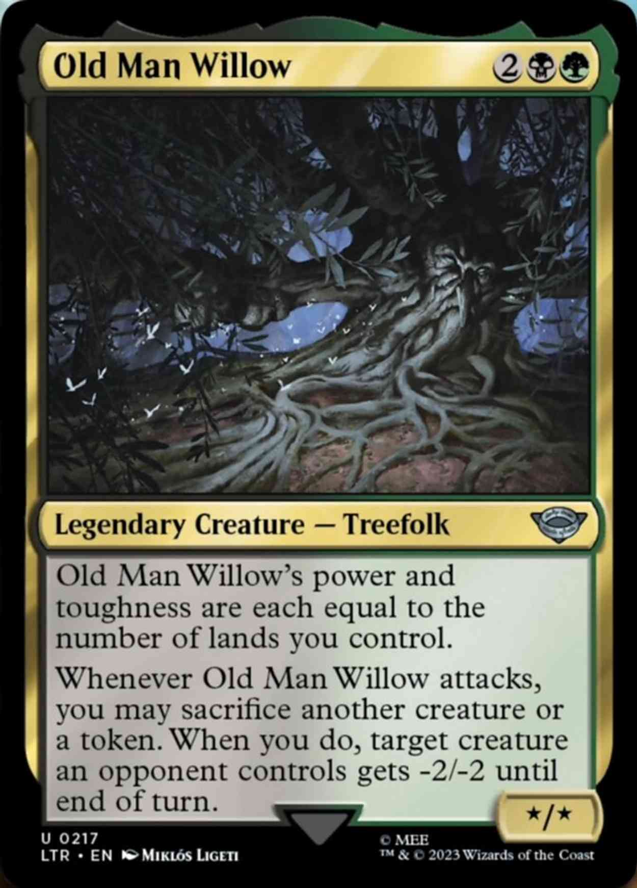 Old Man Willow magic card front