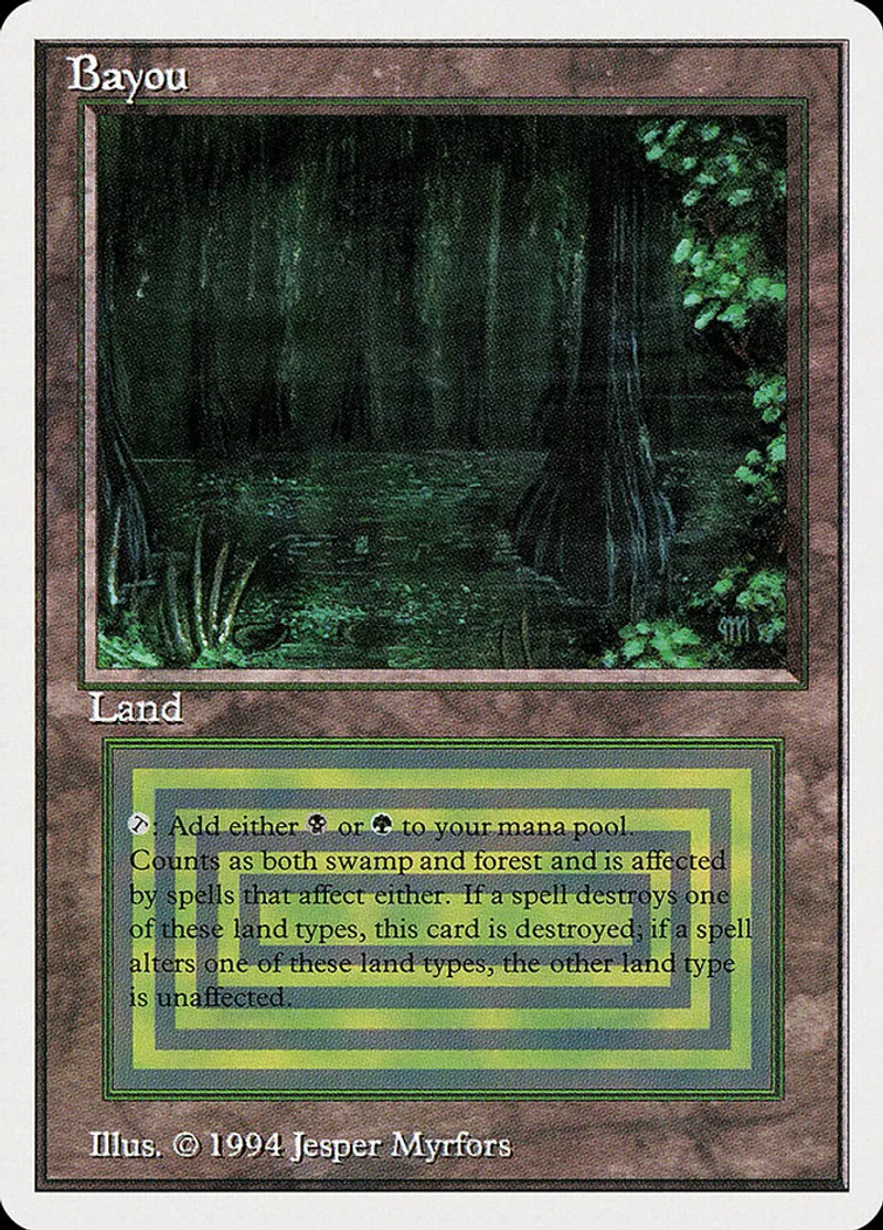 マジック：ザ・ギャザリング Bayou 買取相場】-MtG-(フランス語)Bayou / Bayou【3ED】 黒枠 No.283