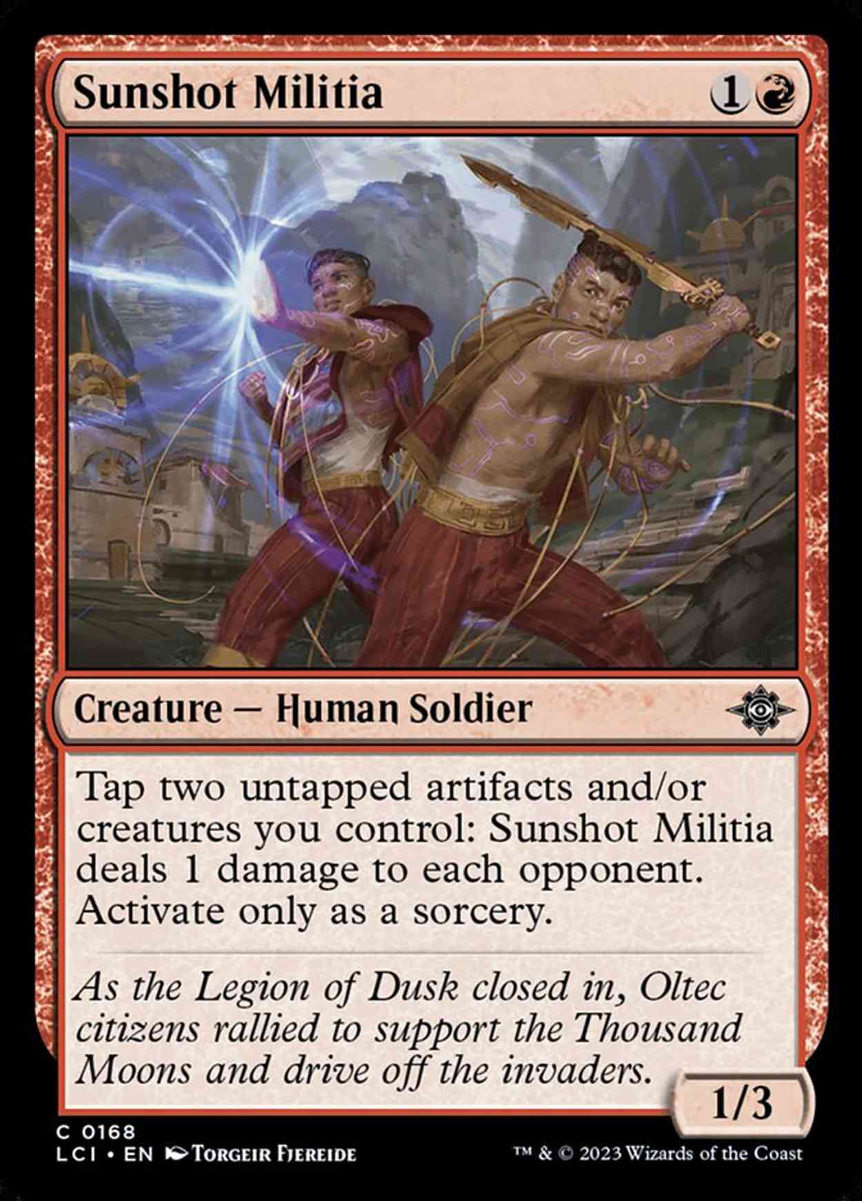 Sunshot Militia magic card front