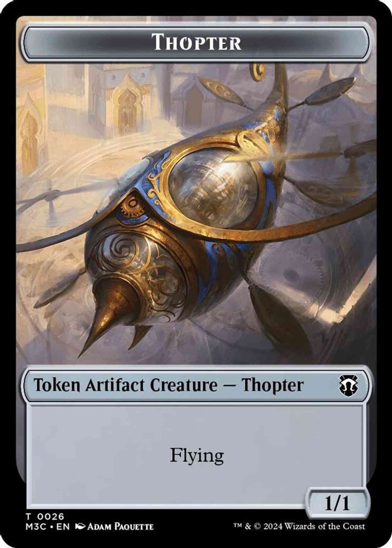 Thopter (Ripple Foil) // Copy Double-Sided Token magic card front