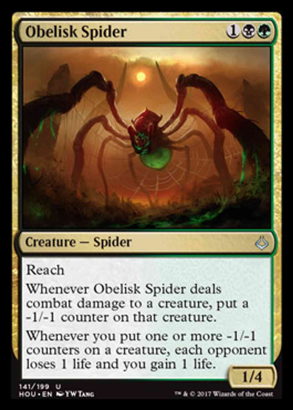 Obelisk Spider magic card front