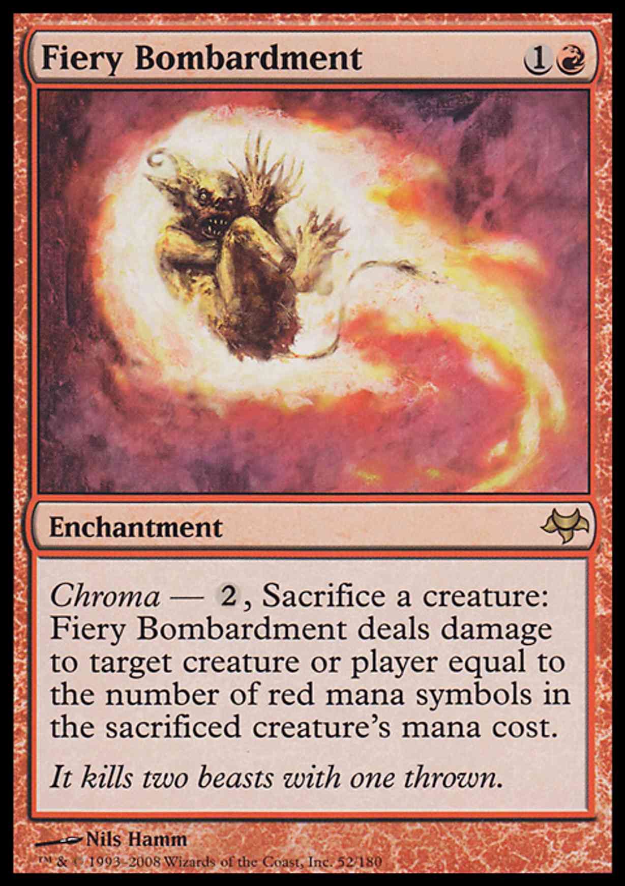 Fiery Bombardment magic card front