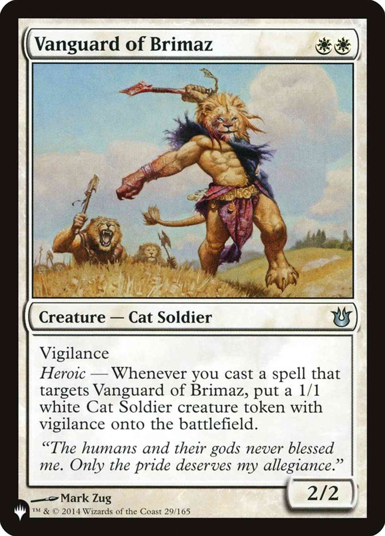Vanguard of Brimaz magic card front