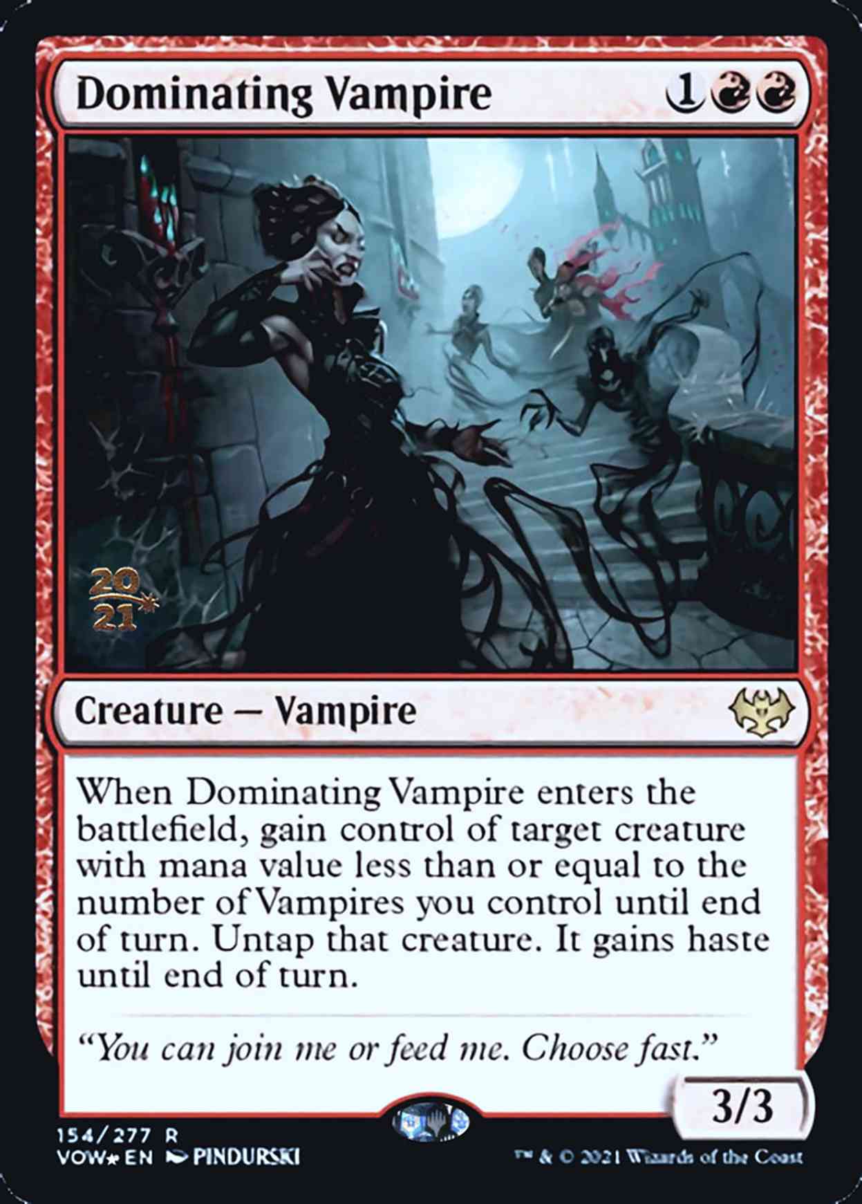 Dominating Vampire magic card front
