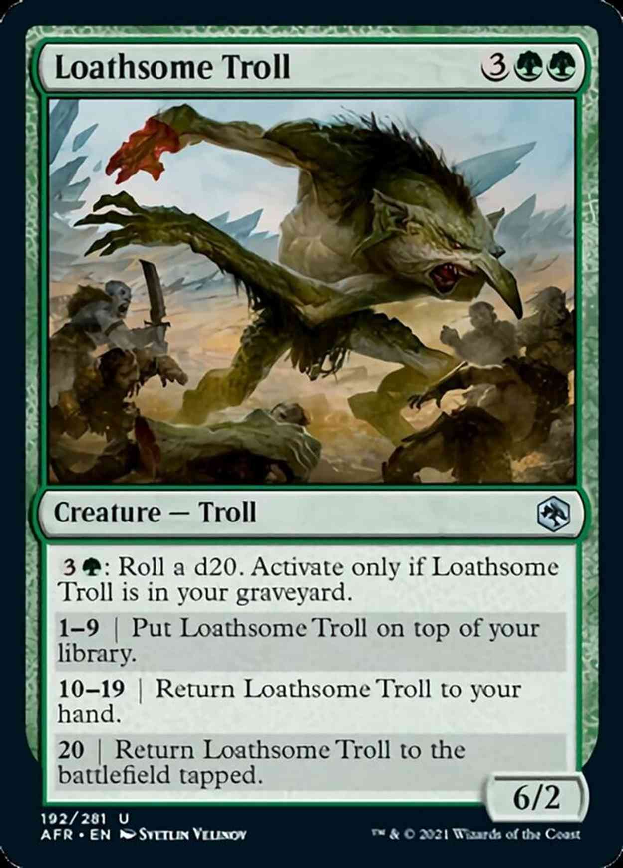Loathsome Troll magic card front
