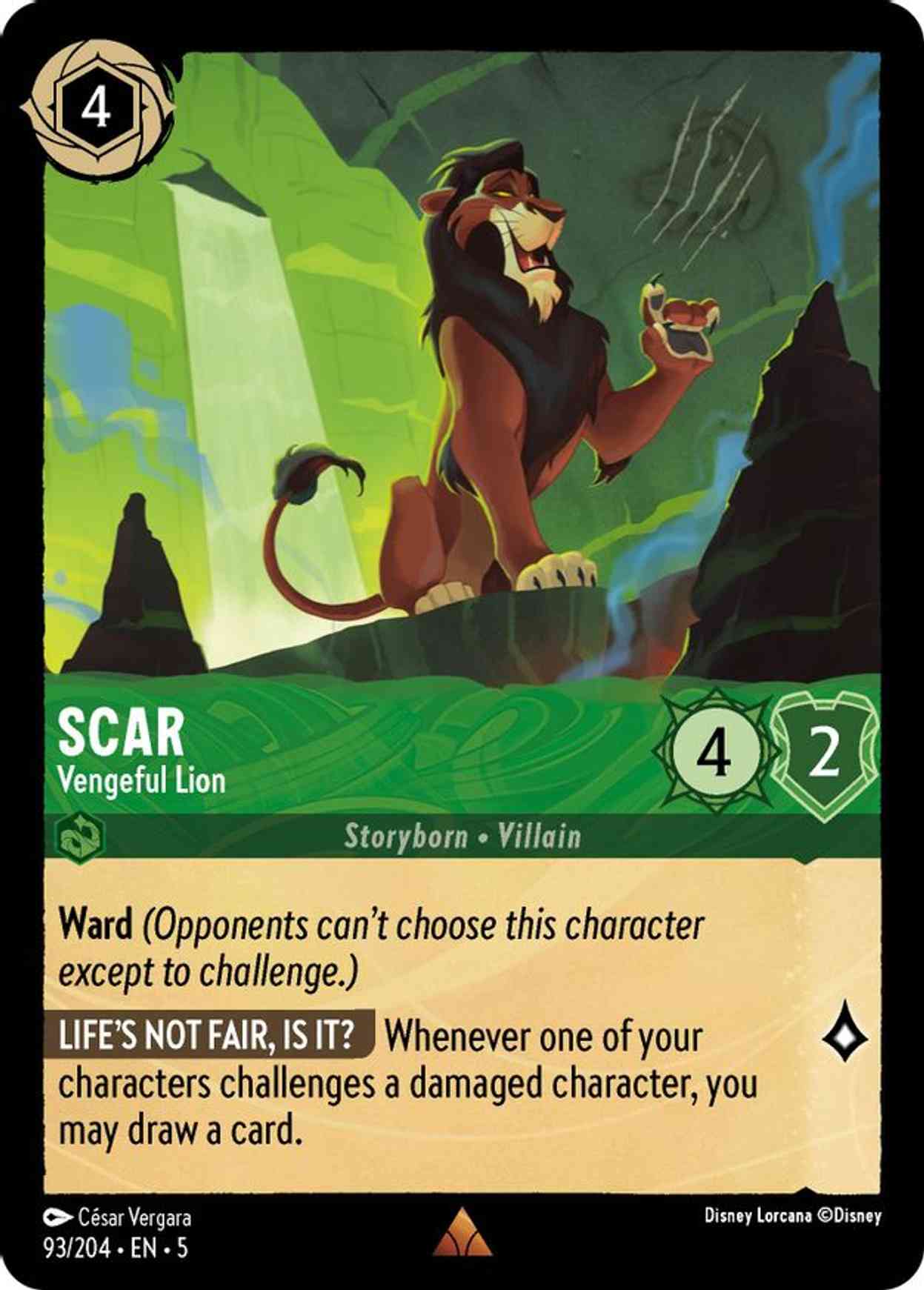 Scar - Vengeful Lion magic card front