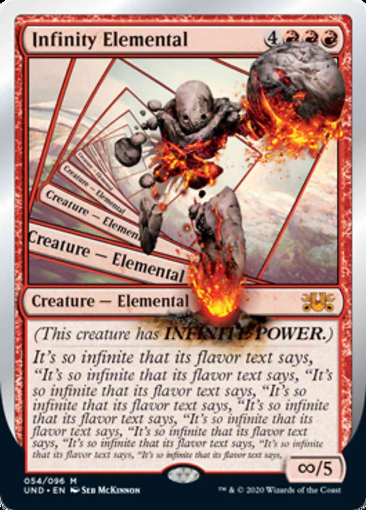 Infinity Elemental magic card front