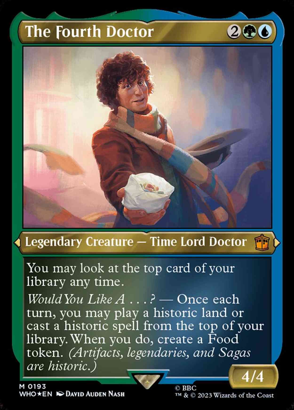 The Fourth Doctor (Display Commander) - Thick Stock magic card front