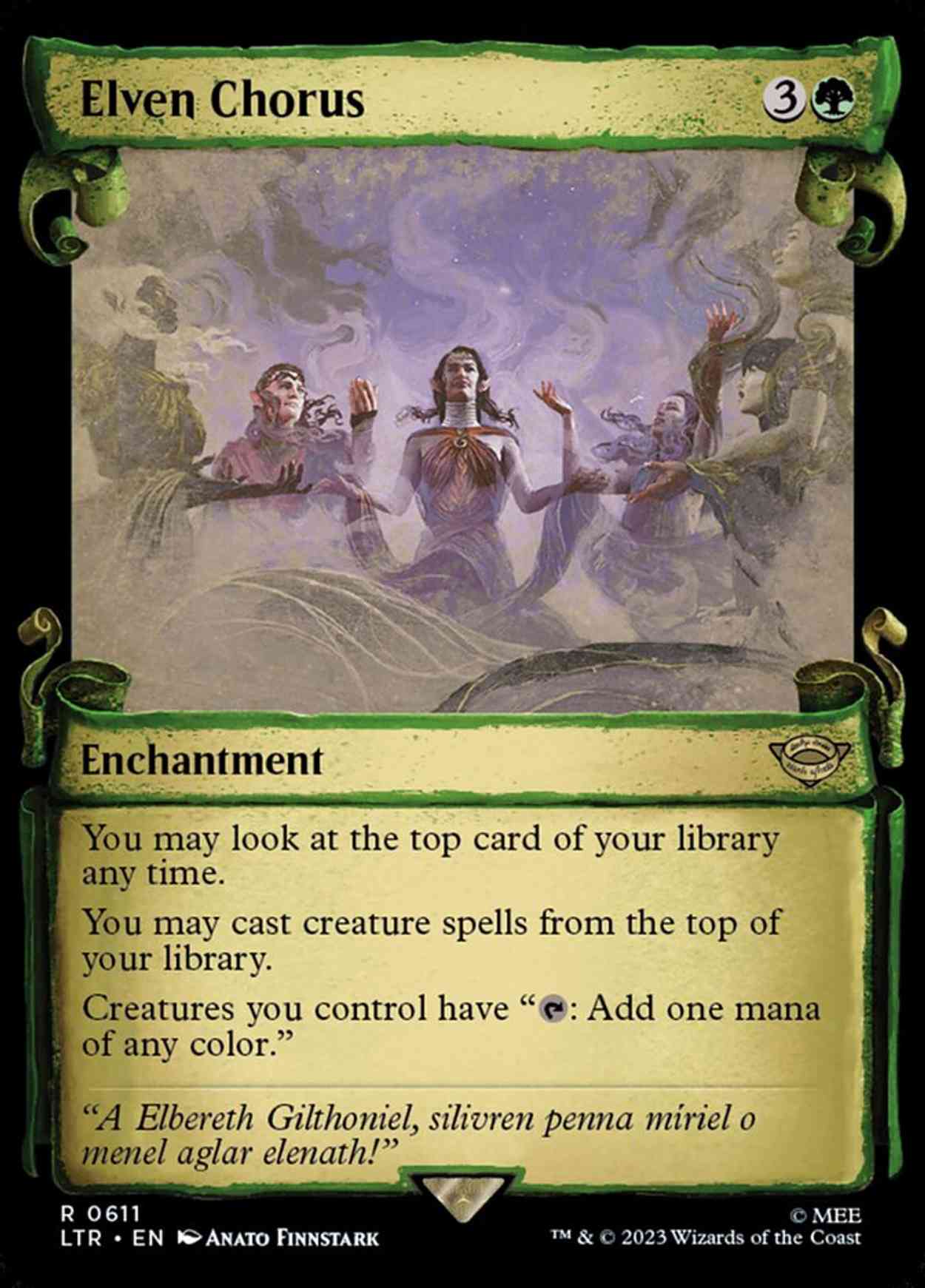 Elven Chorus (Showcase Scrolls) magic card front