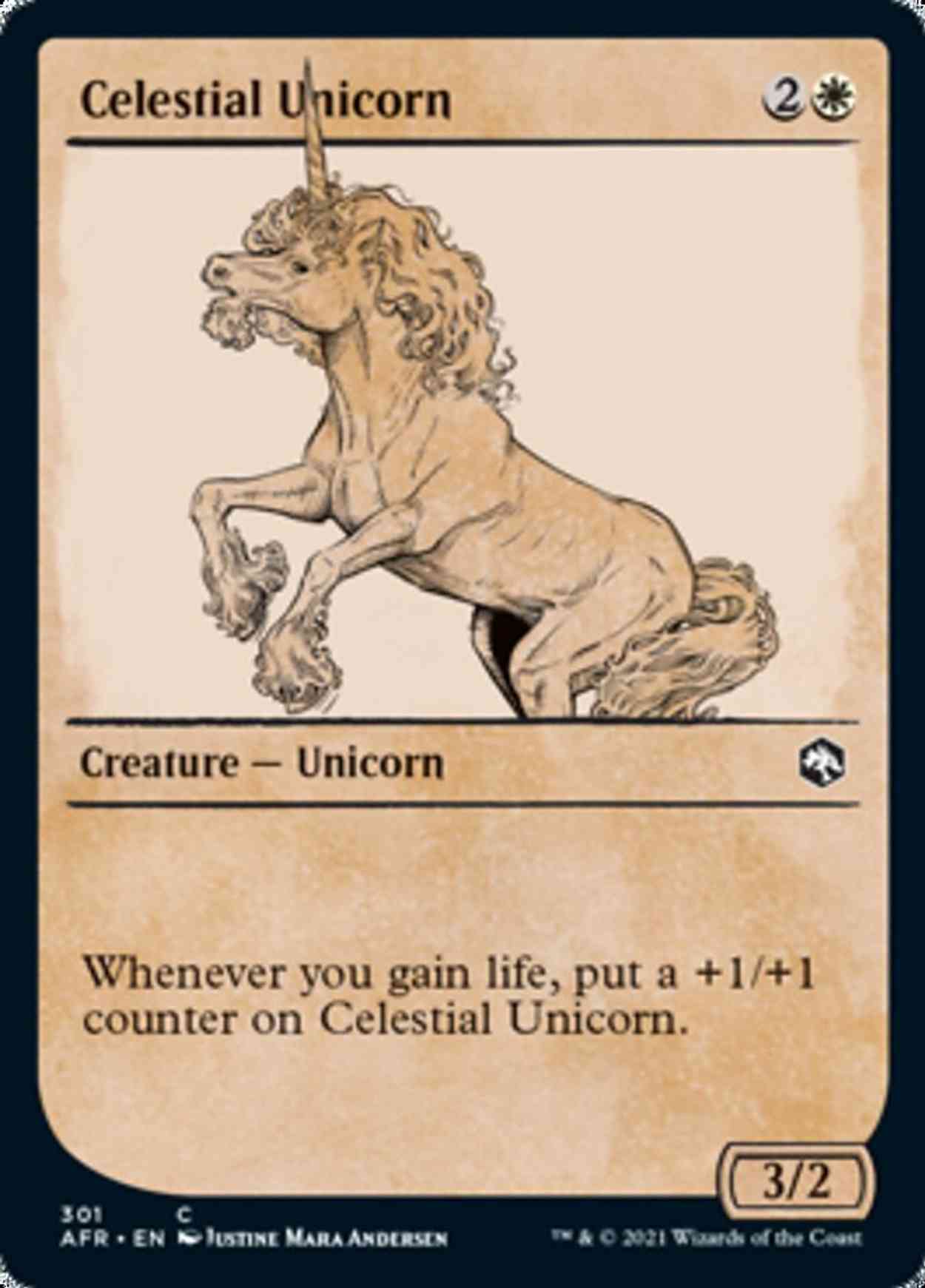 Celestial Unicorn (Showcase) magic card front