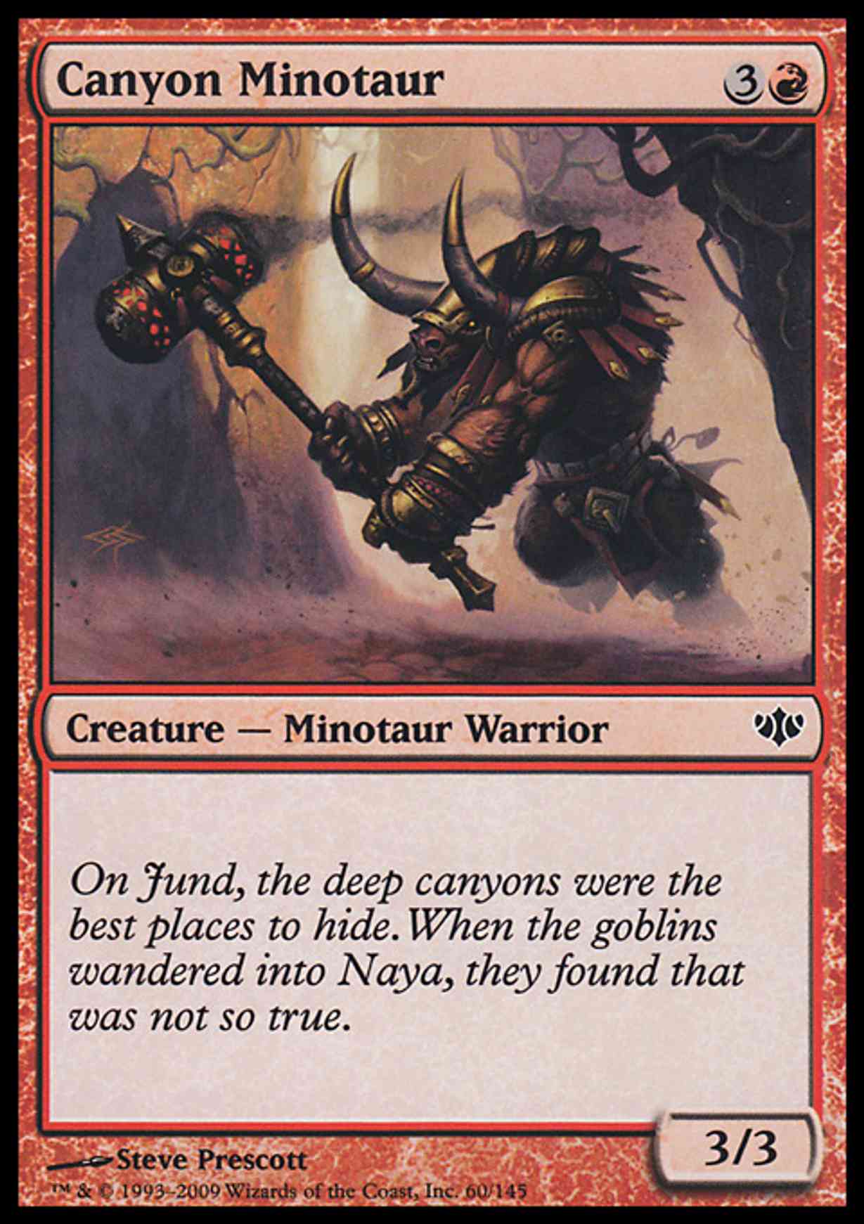 Canyon Minotaur magic card front