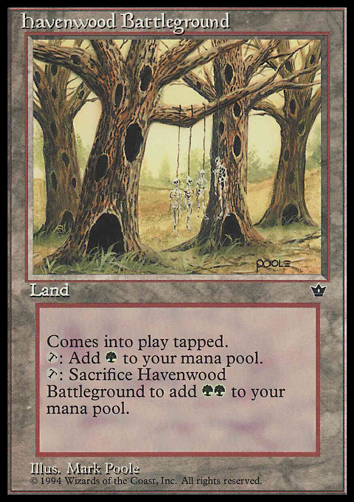 Havenwood Battleground magic card front