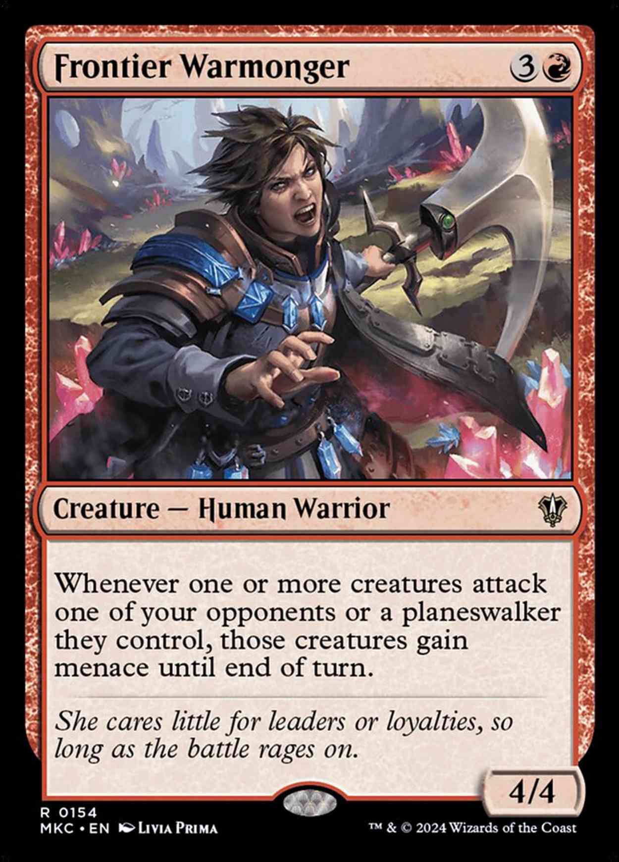 Frontier Warmonger magic card front