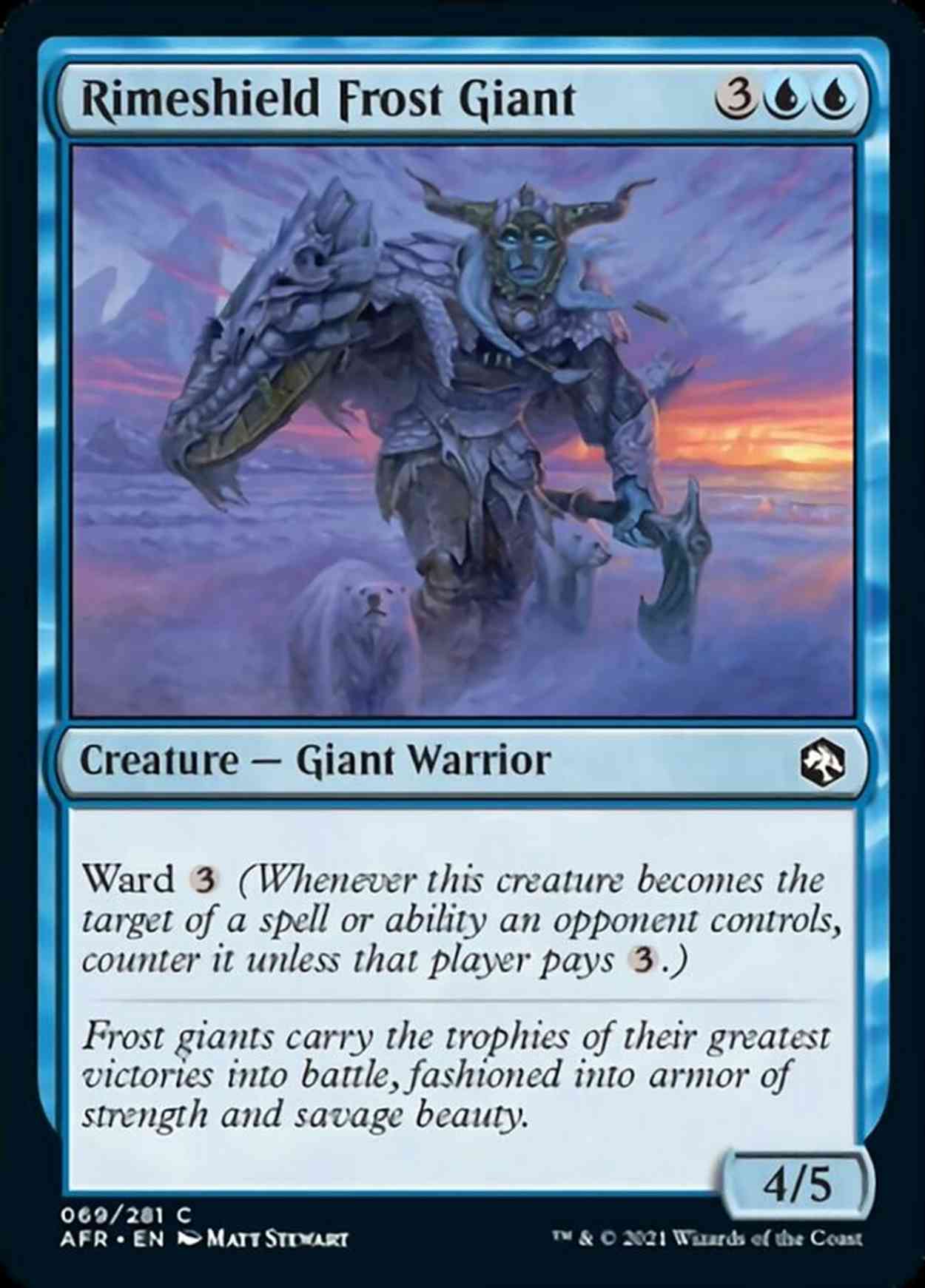Rimeshield Frost Giant magic card front