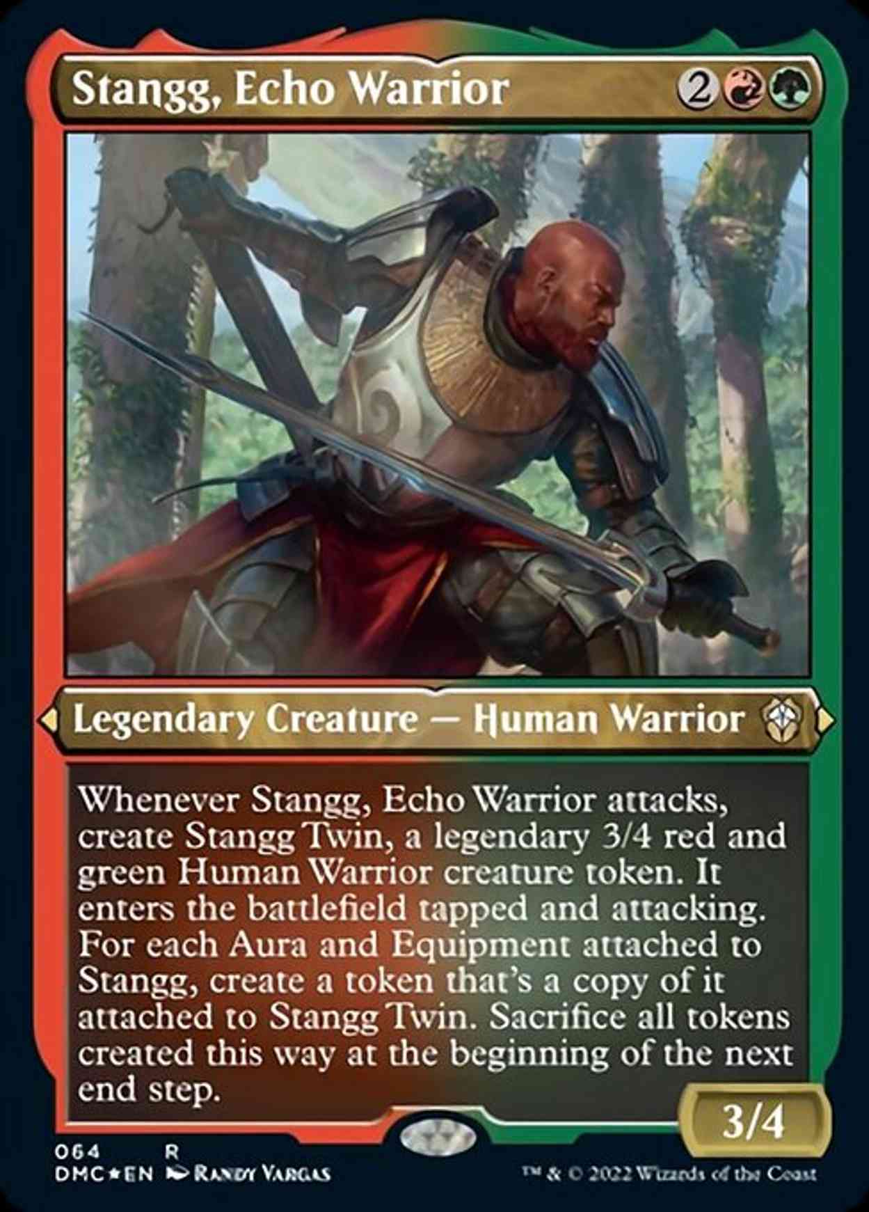 Stangg, Echo Warrior (Foil Etched) magic card front