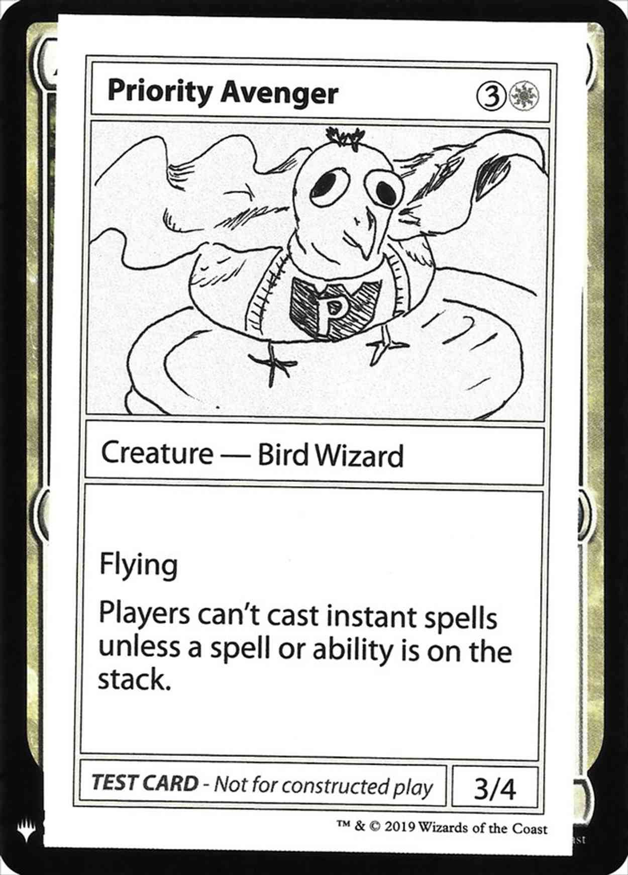 Priority Avenger magic card front