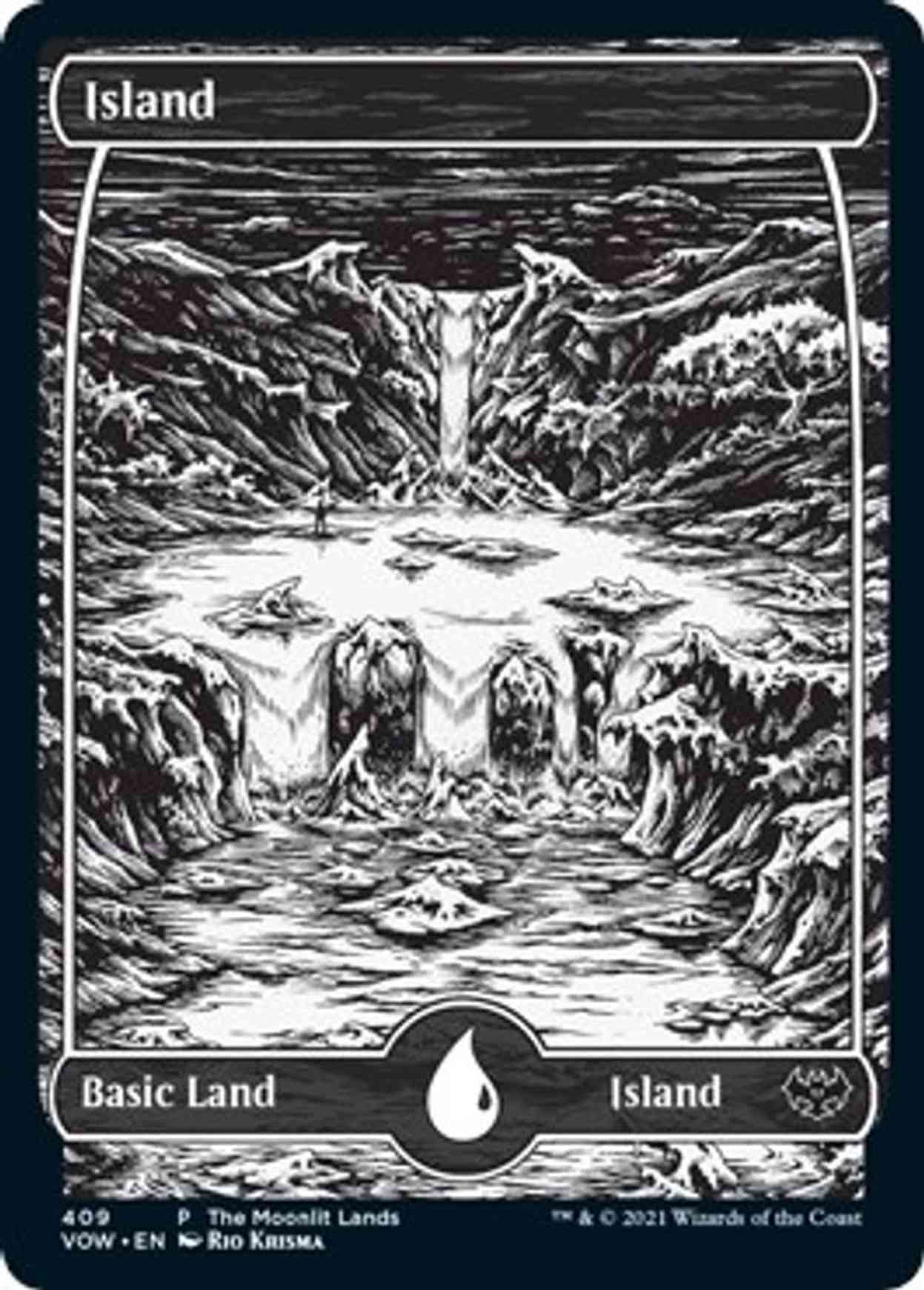 Island (Moonlit Land) (Foil Etched) magic card front