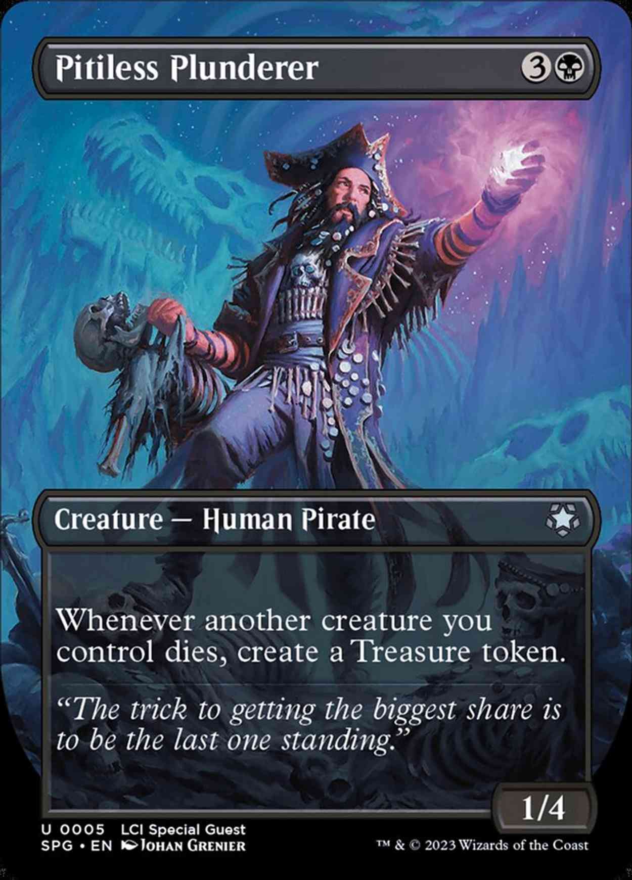 Pitiless Plunderer (Borderless) magic card front