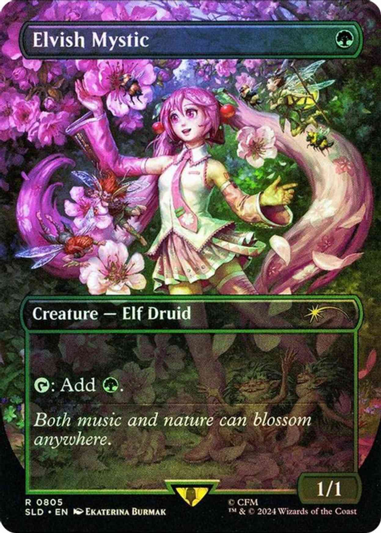 Elvish Mystic (0805) (Rainbow Foil) magic card front