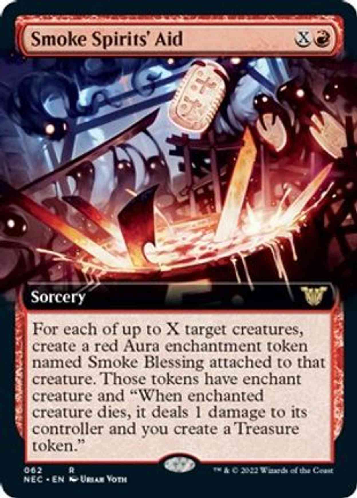 Smoke Spirits' Aid (Extended Art) magic card front