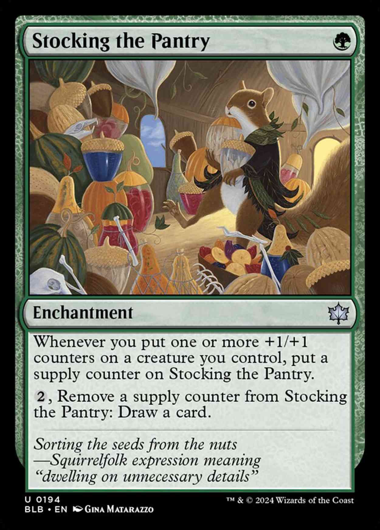 Stocking the Pantry magic card front