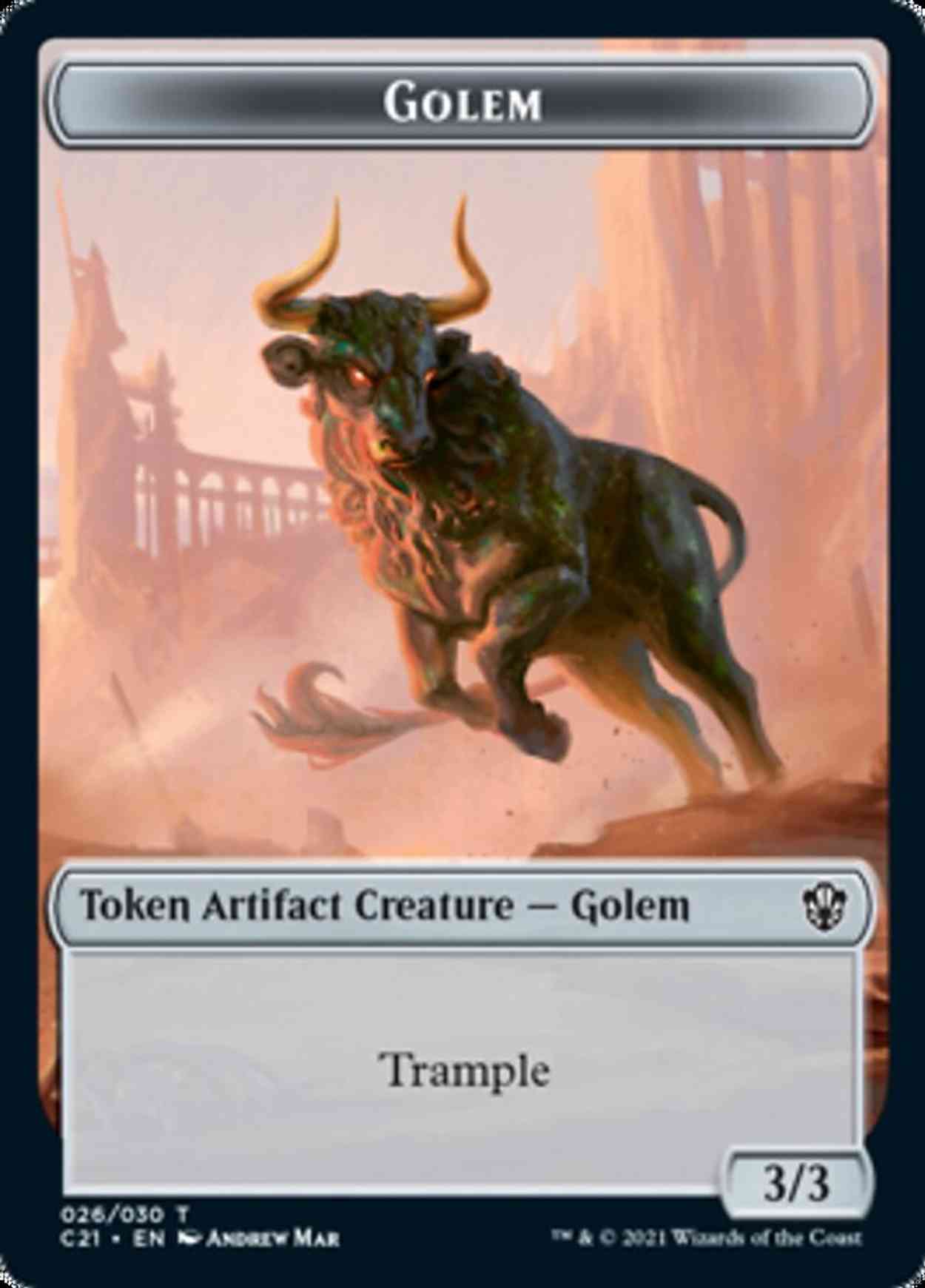 Golem (26) // Thopter Double-sided Token magic card front