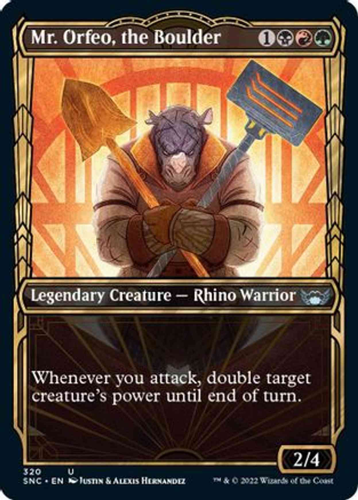 Mr. Orfeo, the Boulder (Showcase) magic card front