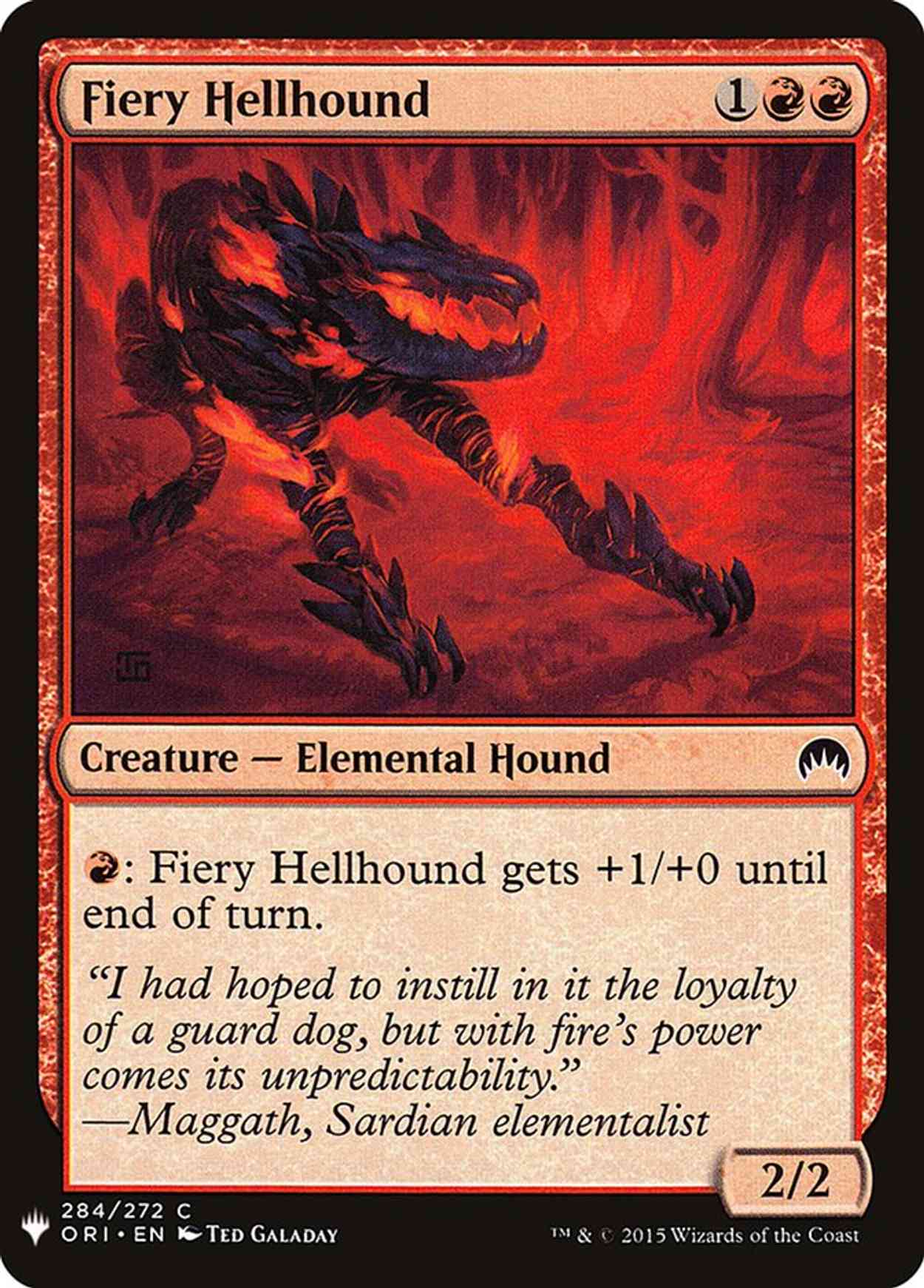 Fiery Hellhound magic card front