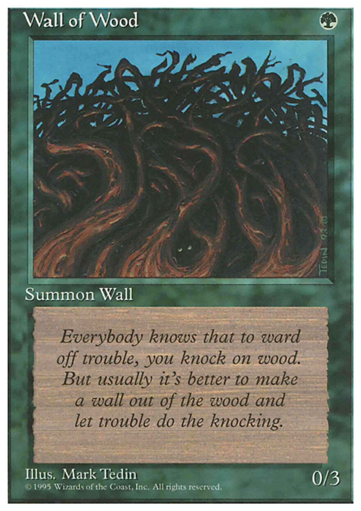 Wall of Wood magic card front